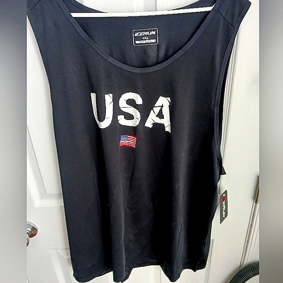 EZ Run Mens Tank Top Size 4X Large USA Logo Moistue Wicking New With Tags - Picture 2 of 6